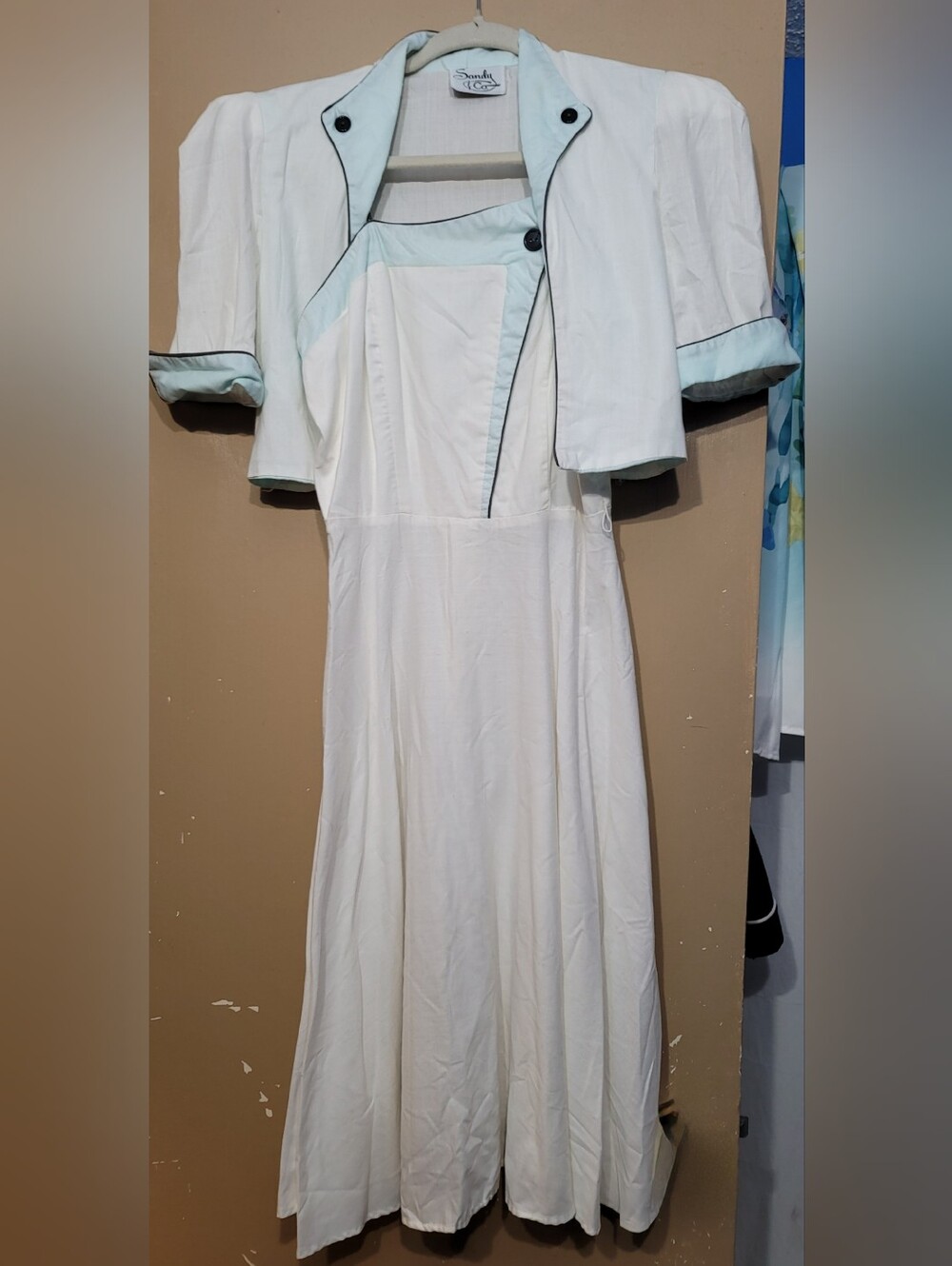 Vintage:  Sandy & Co Vintage-Inspired Dress with Bolero Jacket (Sandy & Co)